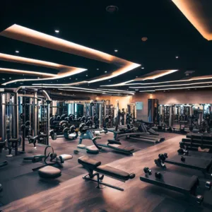 a room full of gym equipments for fitness in usa 